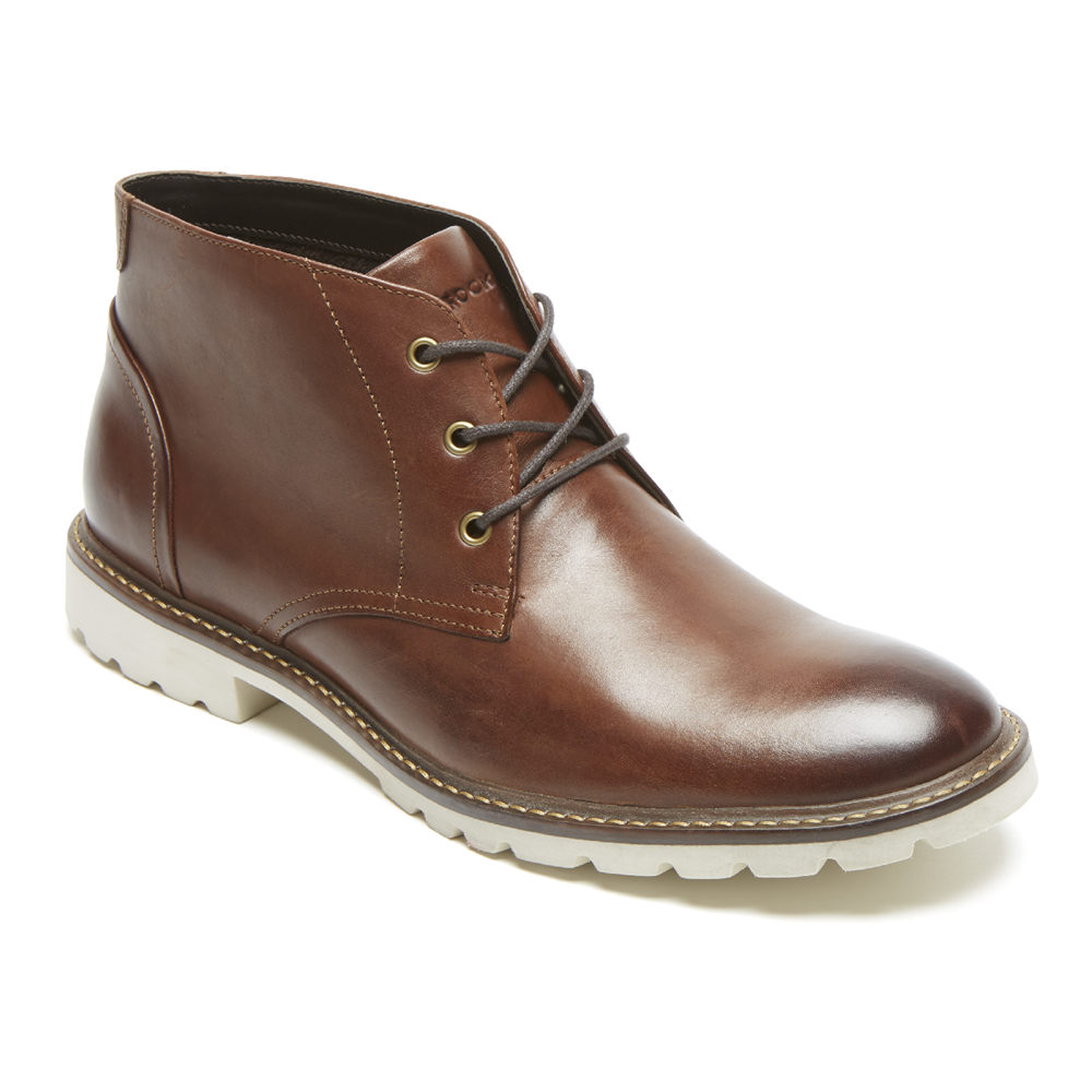 Rockport Mens Boots Brown - Sharp & Ready Chukka - UK 871-AKGYQB